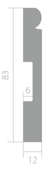 Плинтус ЛДФ под покраску Ultrawood Base 5051 i