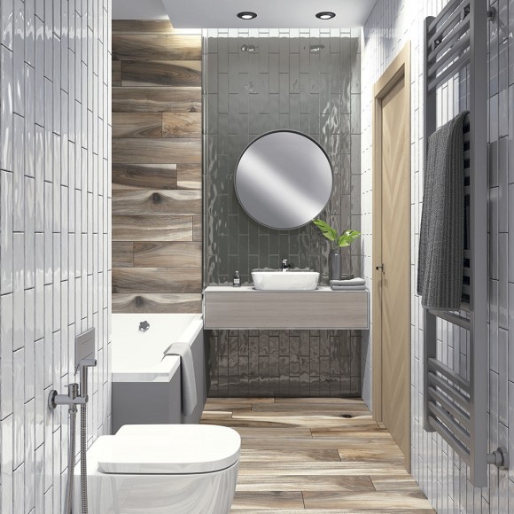 Настенная плитка El Barco ACUARELA GRIS 7,5*30