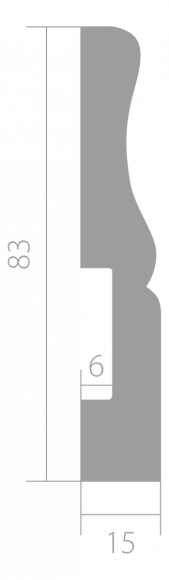 Плинтус ЛДФ под покраску Ultrawood Base 5340