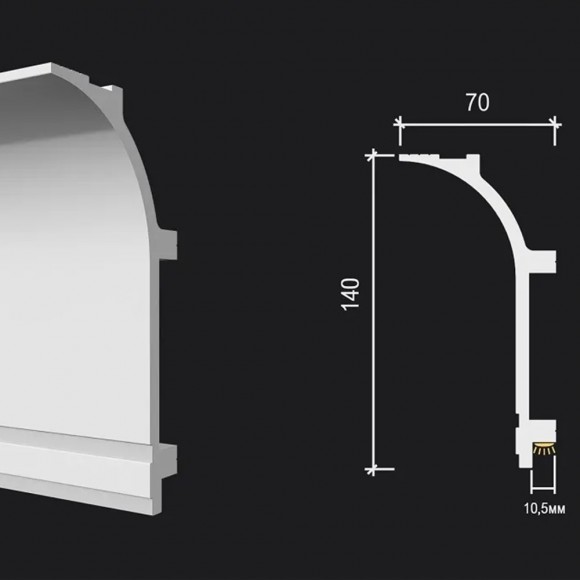 Карниз потолочный Decor Dizayn DD520