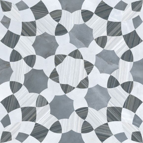 Керамогранит Vitra NUVOLA SERPEGGIANTE ДЕКОР ГЕОМЕТР ХОЛОДНАЯ ГАММА ЛПР 60Х60