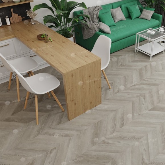 SPC Ламинат Alpine Floor Chevron Дуб Фантазия ECO 18-1 Французская елка