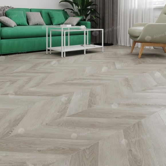 SPC Ламинат Alpine Floor Chevron Дуб Фантазия ECO 18-1 Французская елка