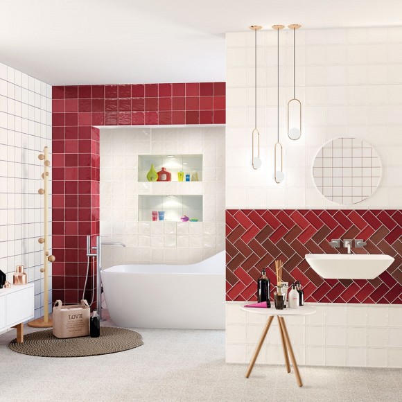 Настенная плитка El Barco GLAMOUR CARMIN 7.5*15