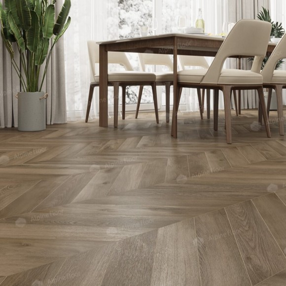 SPC Ламинат Alpine Floor Chevron Дуб Насыщенный ECO 18-4 Французская елка