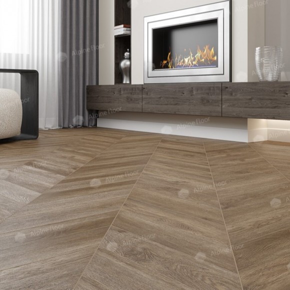 SPC Ламинат Alpine Floor Chevron Макадамия ECO 18-5 Французская елка