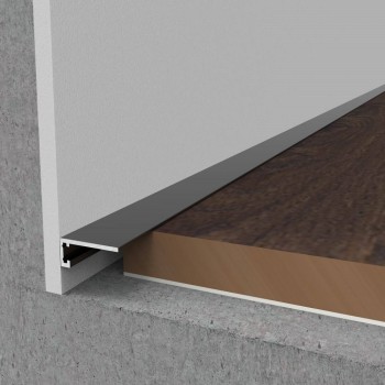 Микроплинтус алюминиевый анодированный черный с пружинами