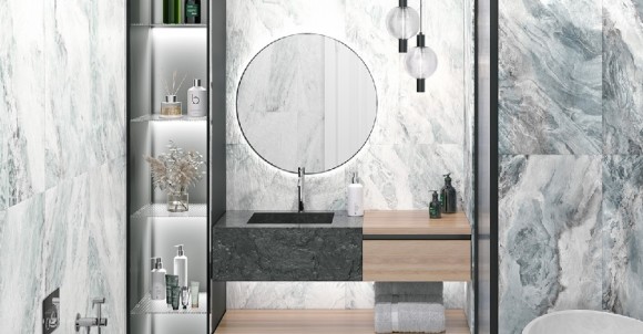 Керамогранит Delacora Waterfall Blue D12056M 60x120