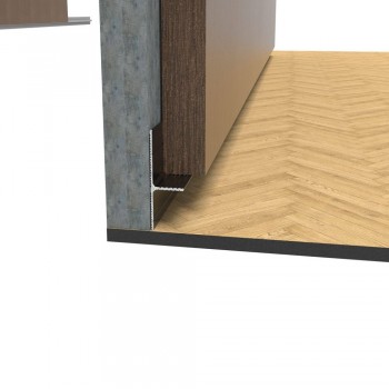 Плинтус скрытый черный без подсветки