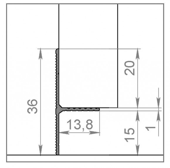 Плинтус скрытый серебро без подсветки