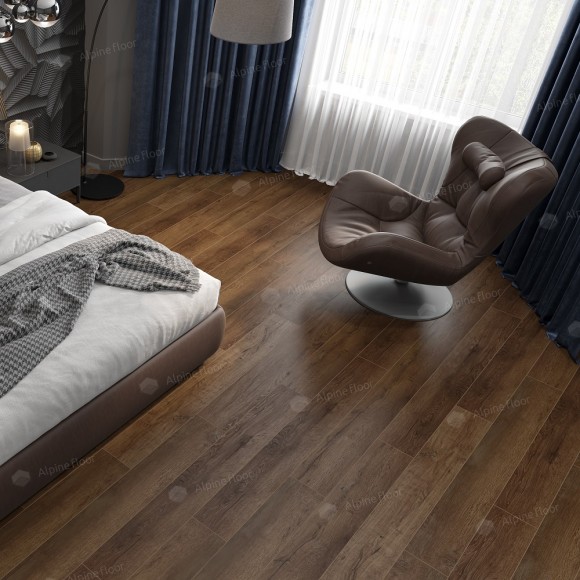 SPC ламинат Alpine Floor Premium XL Дуб Шоколадный ECO 7-18