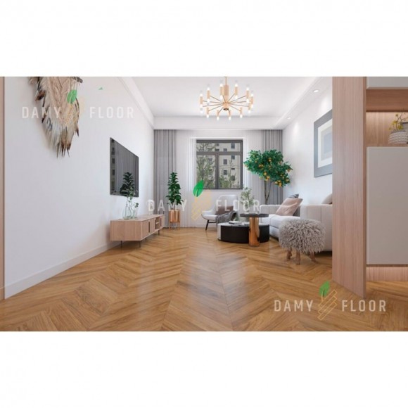 Кварцвиниловая плитка Damy Floor Chevron LVT клеевая Монсоро DF09-Ch-LVT