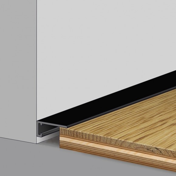 Микроплинтус алюминиевый черный с пружинами Микроплинтус алюминиевый черный с пружинами