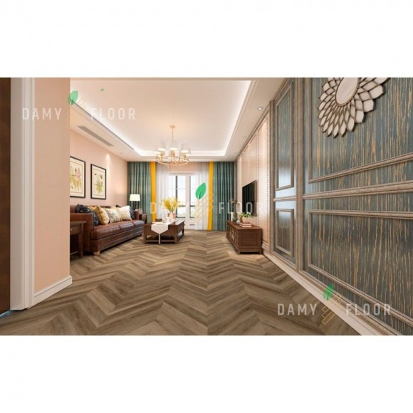 Кварцвиниловая плитка Damy Floor Chevron LVT клеевая Амбуаз DF06-Ch-LVT