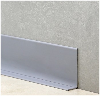 Гибкий самоклеящийся плинтус ПВХ серый