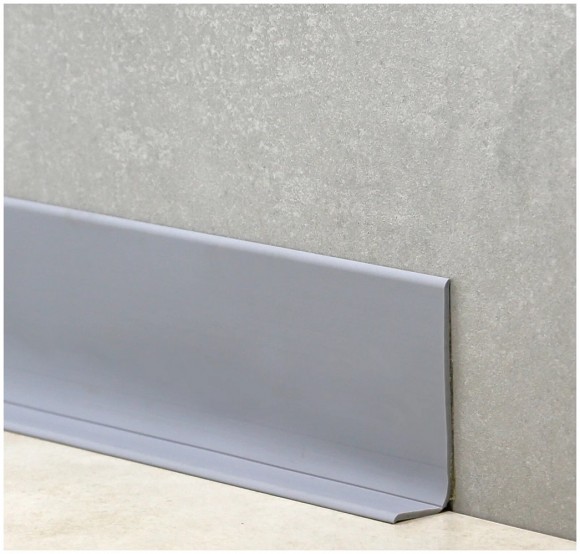 Гибкий самоклеящийся плинтус ПВХ серый Гибкий самоклеящийся плинтус ПВХ серый