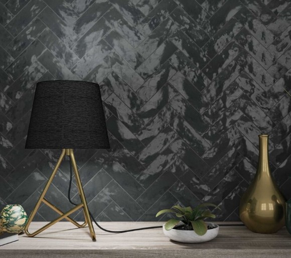 Настенная плитка DNA Tiles Safi Graphite 16*5,2