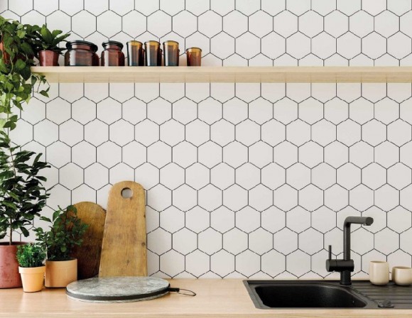 Керамогранит Dna Tiles Bee Off White 11,5х10