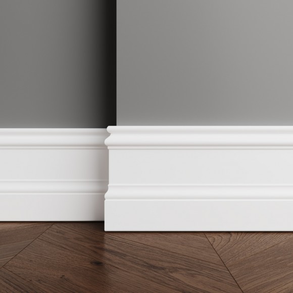 Плинтус деревянный под покраску Ultrawood Base 002 W