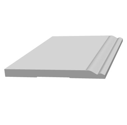 Плинтус деревянный под покраску Ultrawood Base 007 W