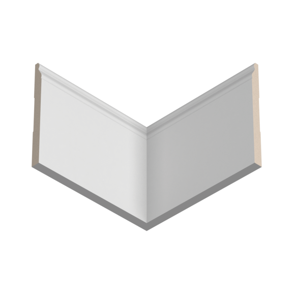 Плинтус деревянный под покраску Ultrawood Base 007 W