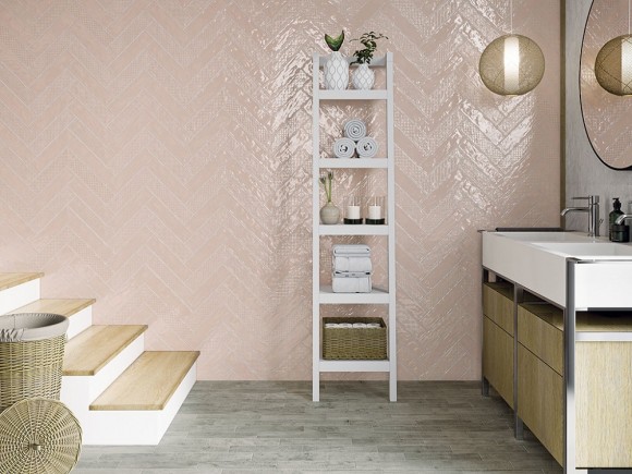 Настенная плитка El Barco MUSIC ROSA DECOR (12 видов рельефов, 12 видов рисунка) 7,5*30