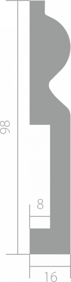 Плинтус ЛДФ под покраску Ultrawood Base 018