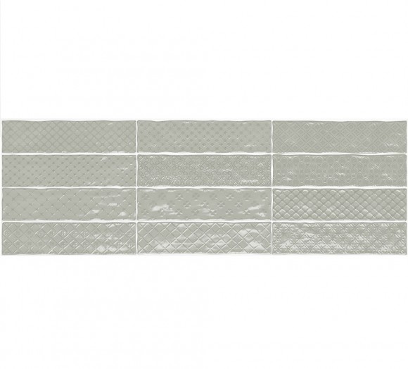 Настенная плитка El Barco MUSIC CENDRA DECOR (12 видов рельефов, 12 видов рисунка) 7,5*30