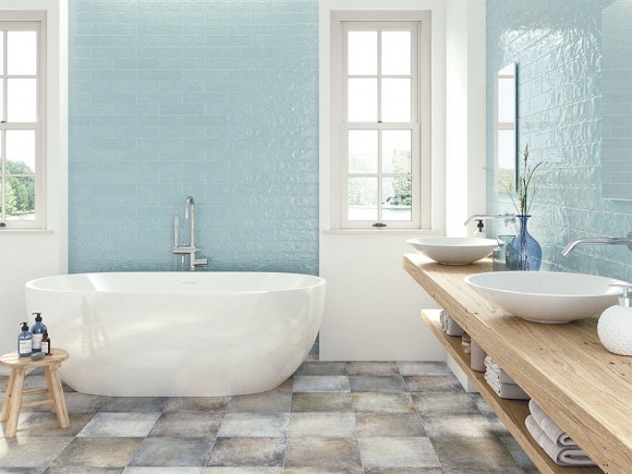 Настенная плитка El Barco MUSIC AZUL DECOR (12 видов рельефов, 12 видов рисунка) 7,5*30