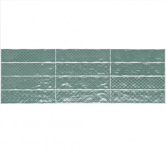 Настенная плитка El Barco MUSIC VERDE DECOR (12 видов рельефов, 12 видов рисунка) 7,5*30 Настенная плитка El Barco MUSIC VERDE DECOR (12 видов рельефов, 12 видов рисунка) 7,5*30